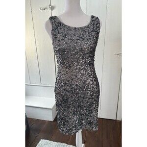 Silver Sequin Dress - small